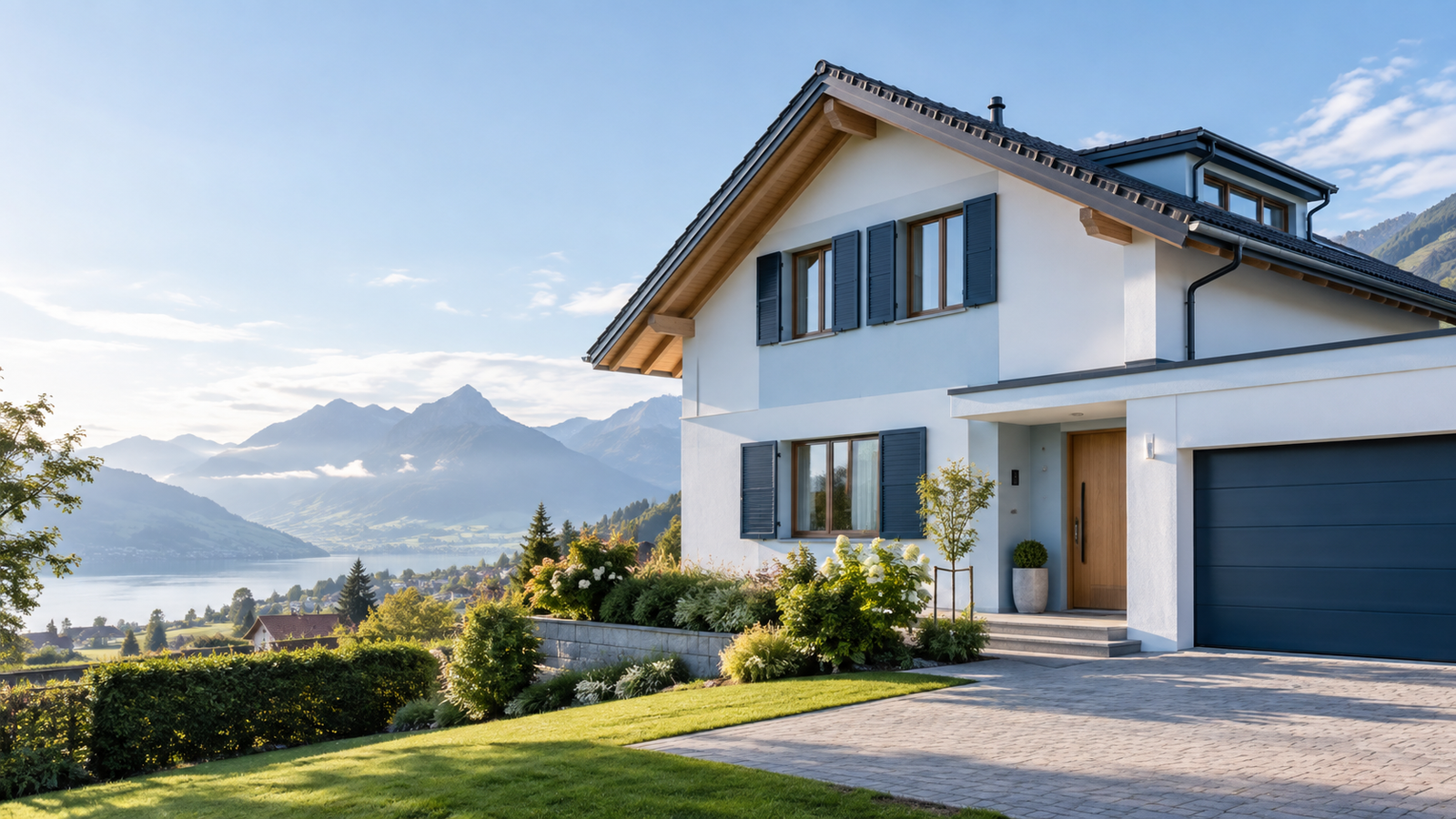 Stilvoll renoviertes Schweizer Wohnhaus mit frisch gepflegter Fassade